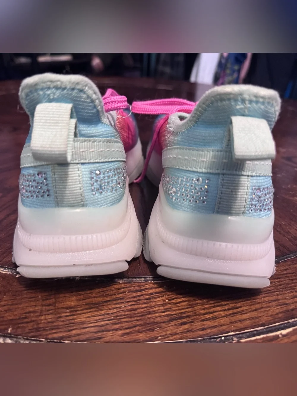 Dream Pairs Kids Pink, Coral & Blue Gradient Sneakers